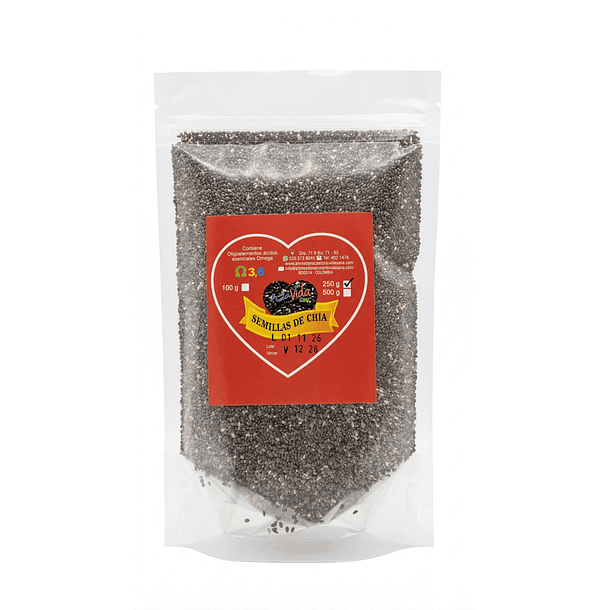 Semillas De Chia 250G Alimentos Naturales Vida Sana