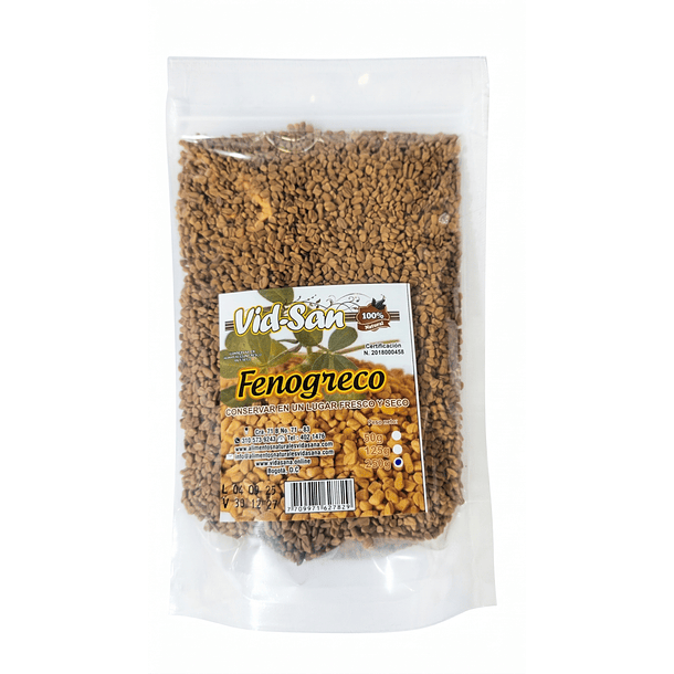 Semillas De Fenogreco 250G Alimentos Naturales Vida Sana