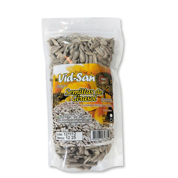 Sunflower Seeds 125g Natural Foods Healthy Living