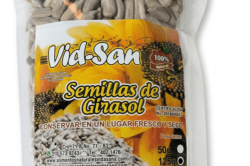 Semillas De Girasol 125G Alimentos Naturales Vida Sana