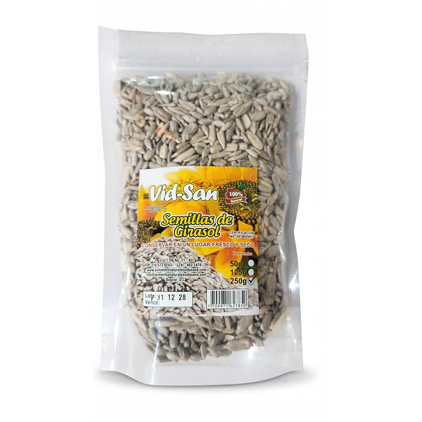 Semillas De Girasol 250G Alimentos Naturales Vida Sana