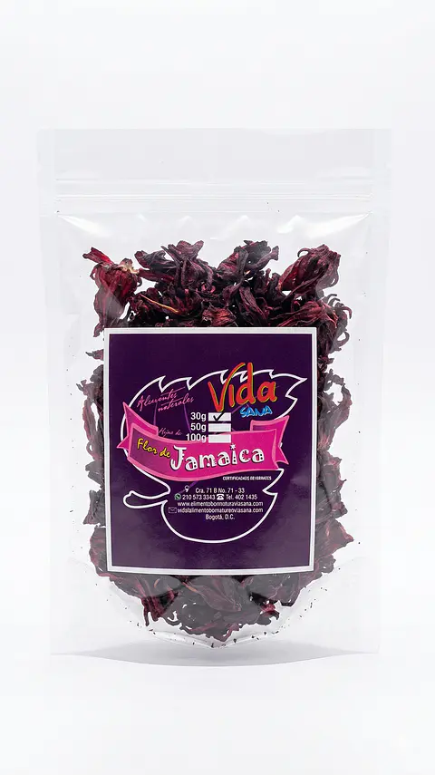 Flor De Jamaica 30G Alimentos Naturales Vida Sana