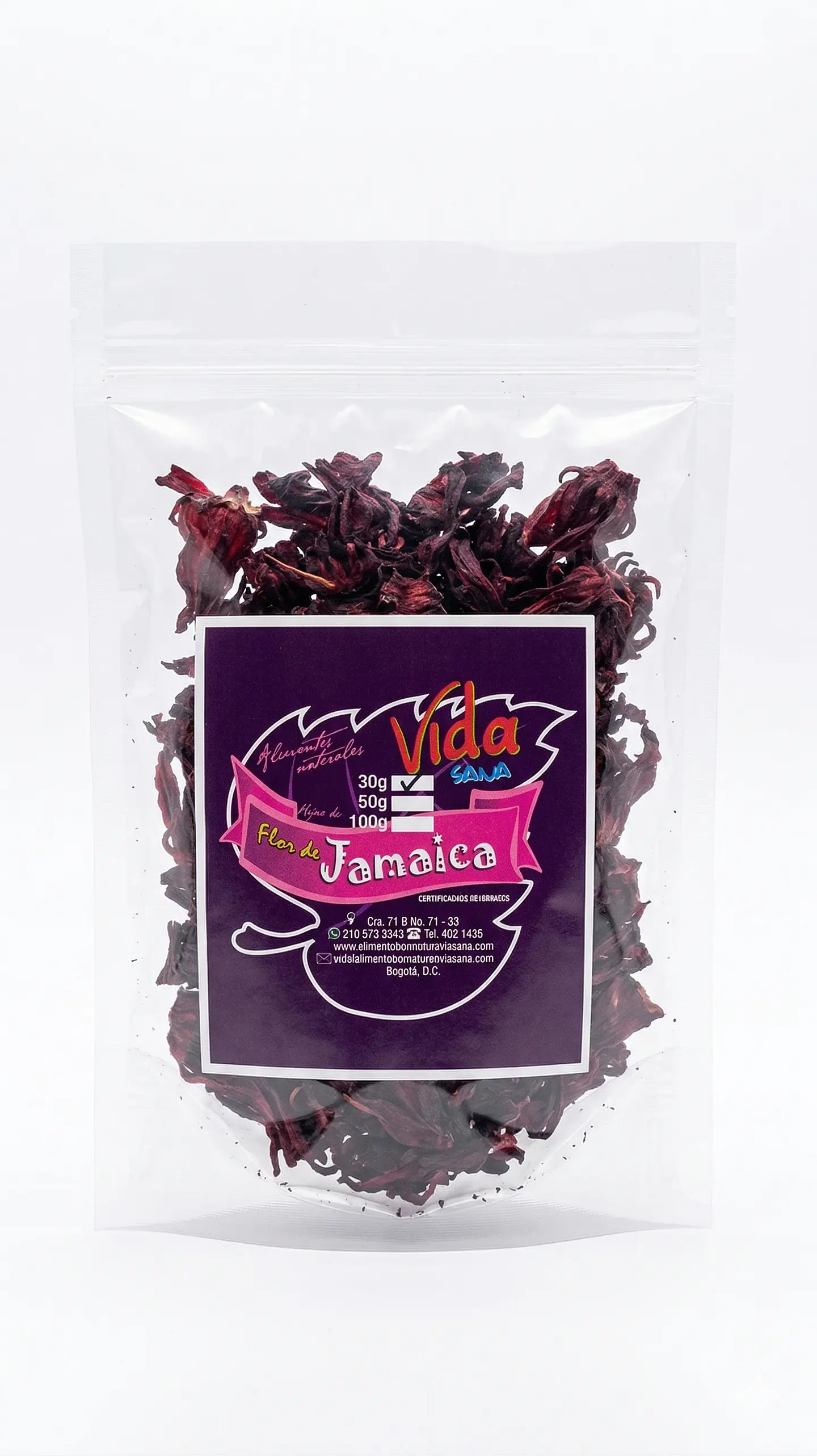 Flor De Jamaica 30G Alimentos Naturales Vida Sana 1