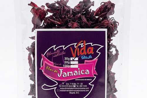 Flor De Jamaica 30G Alimentos Naturales Vida Sana