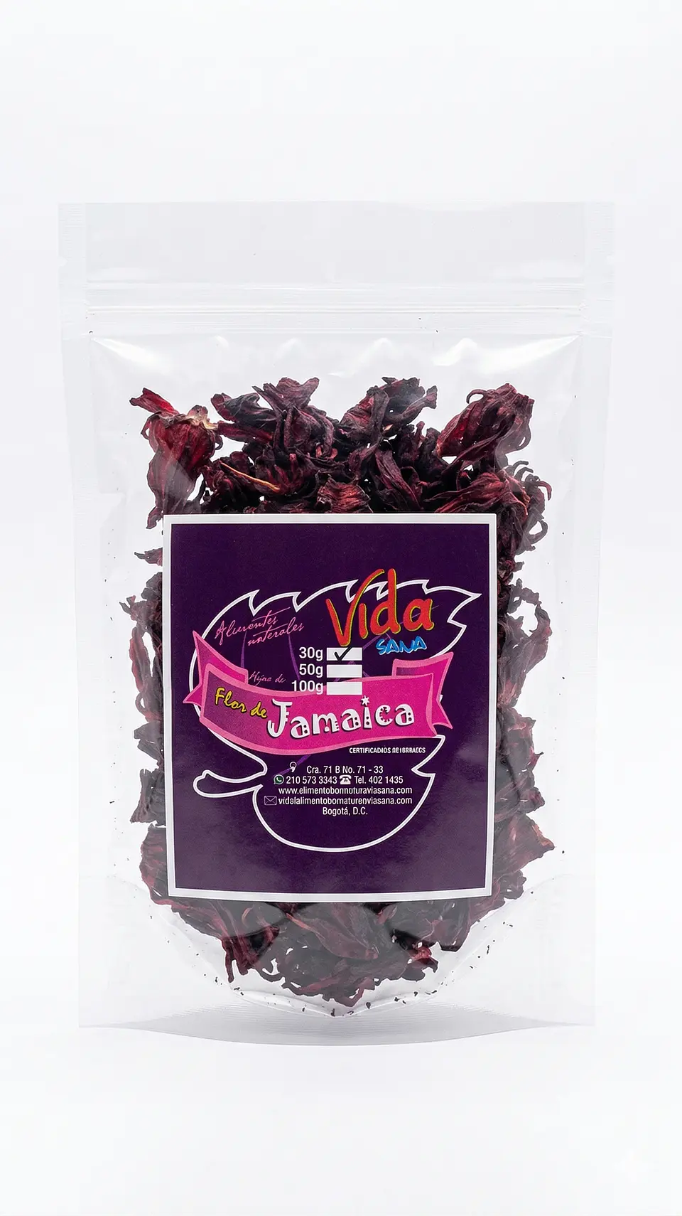 Flor De Jamaica 30G Alimentos Naturales Vida Sana 1