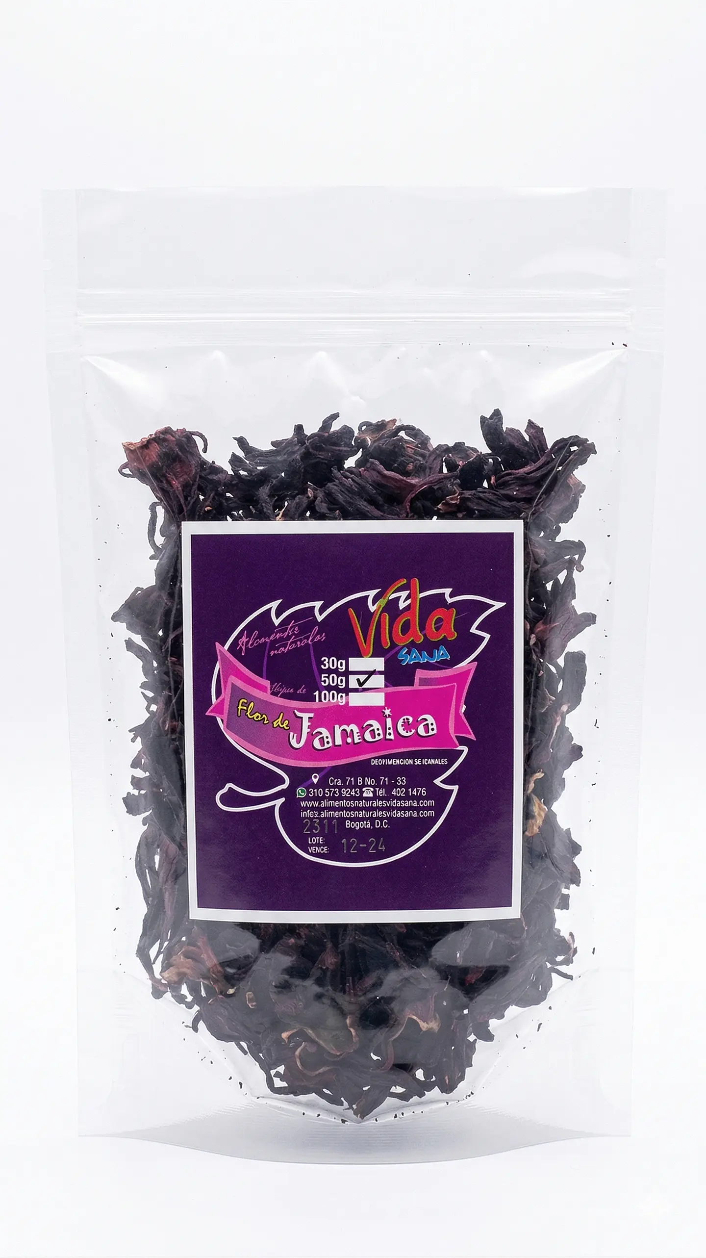 Flor De Jamaica 50G Alimentos Naturales Vida Sana 1