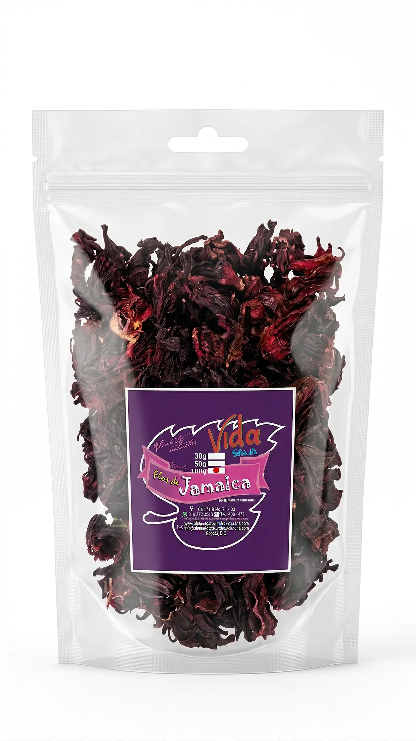 Flor De Jamaica 100G Alimentos Naturales Vida Sana 1