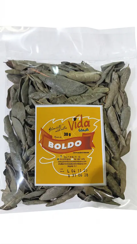Hojas De Boldo 30G Alimentos Naturales Vida Sana