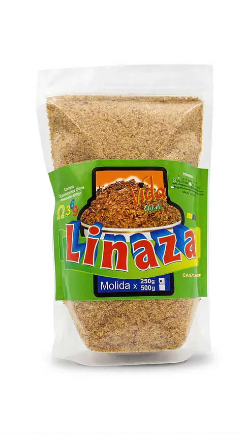 Linaza Molida 250G Alimentos Naturales Vida Sana