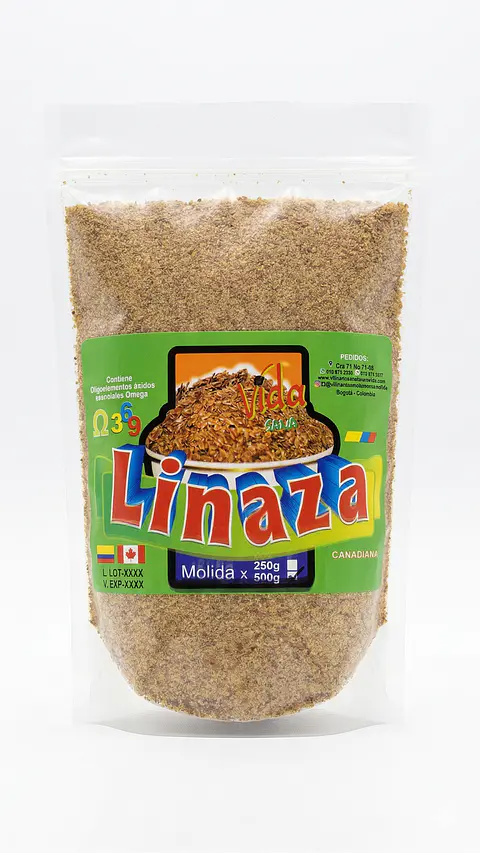 Linaza Molida 500G Alimentos Naturales Vida Sana