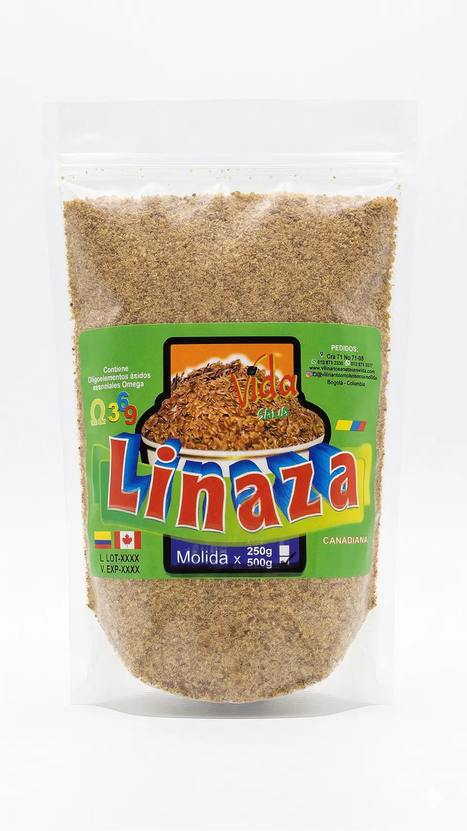 Linaza Molida 500G Alimentos Naturales Vida Sana 1