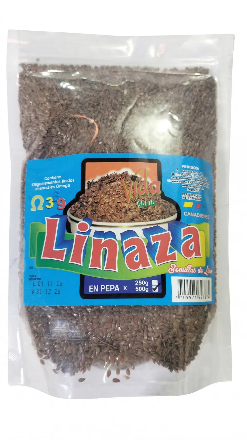 Linaza Pepa 500G Alimentos Naturales Vida Sana 1
