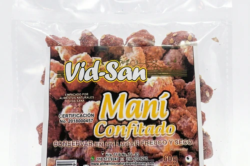 Mani Confitado 60G Alimentos Naturales Vida Sana