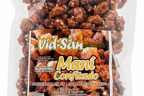 Mani Confitado 250G Alimentos Naturales Vida Sana