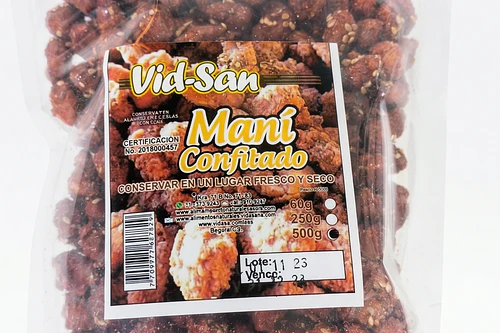 Mani Confitado 500G Alimentos Naturales Vida Sana