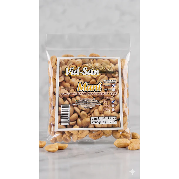 Salted Peanuts 60G Natural Foods Healthy Living