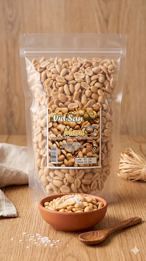 Mani Salado 250G Alimentos Naturales Vida Sana