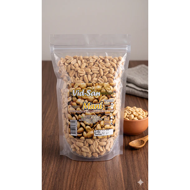 Mani Salado 500G Alimentos Naturales Vida Sana