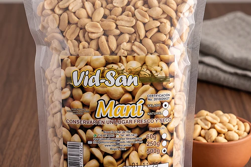 Mani Salado 500G Alimentos Naturales Vida Sana