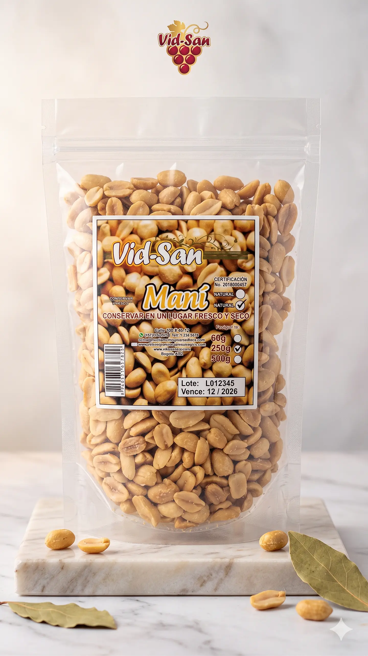 Mani Simple 250G Alimentos Naturales Vida Sana 1