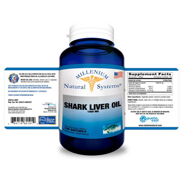 Shark Liver Oil 1000 mg – 100 Softgels 2
