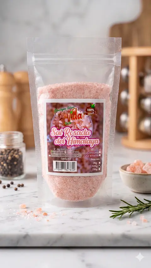 Sal Rosada del Himalaya Fina (100% Natural) - 125g