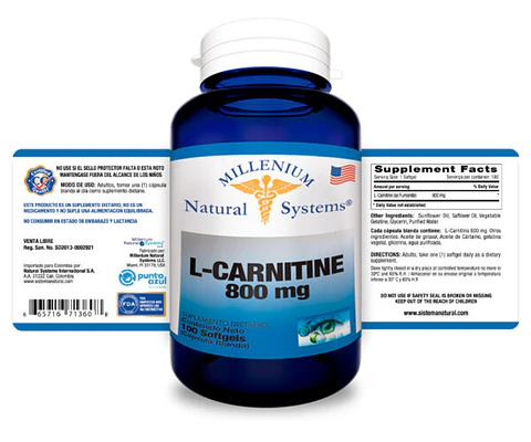 L‑CARNITINE 800 mg – Millenium Natural Systems