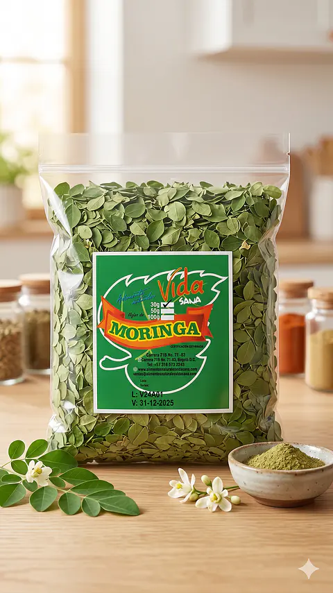 Moringa En Hojas 30G Alimentos Naturales Vida Sana