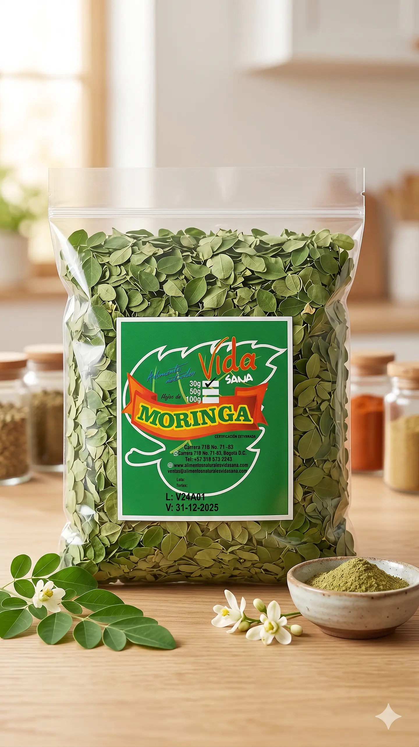 Moringa En Hojas 30G Alimentos Naturales Vida Sana 1