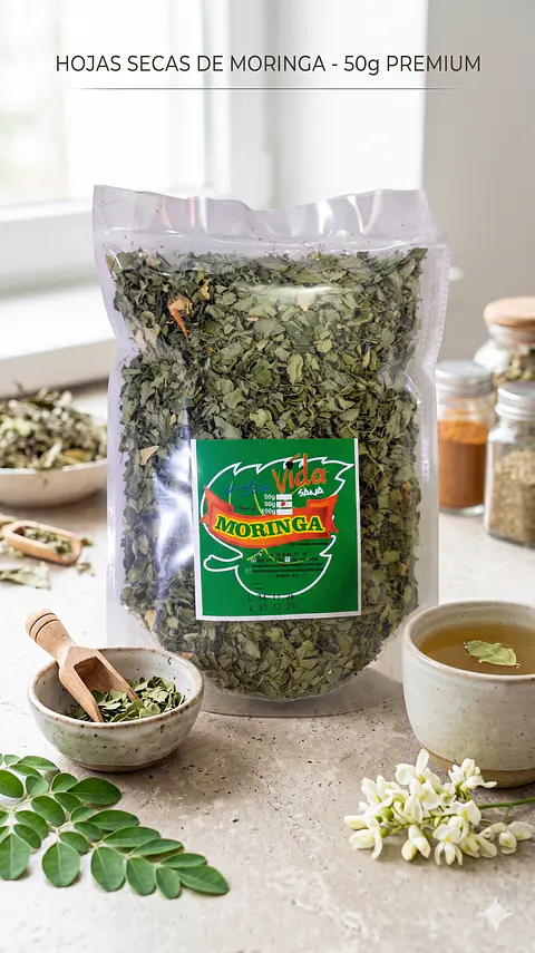 Moringa En Hojas 50G Alimentos Naturales Vida Sana