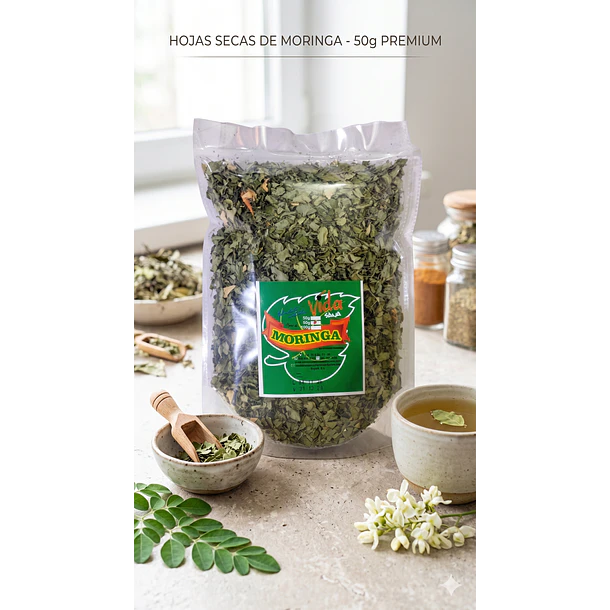 Moringa En Hojas 50G Alimentos Naturales Vida Sana