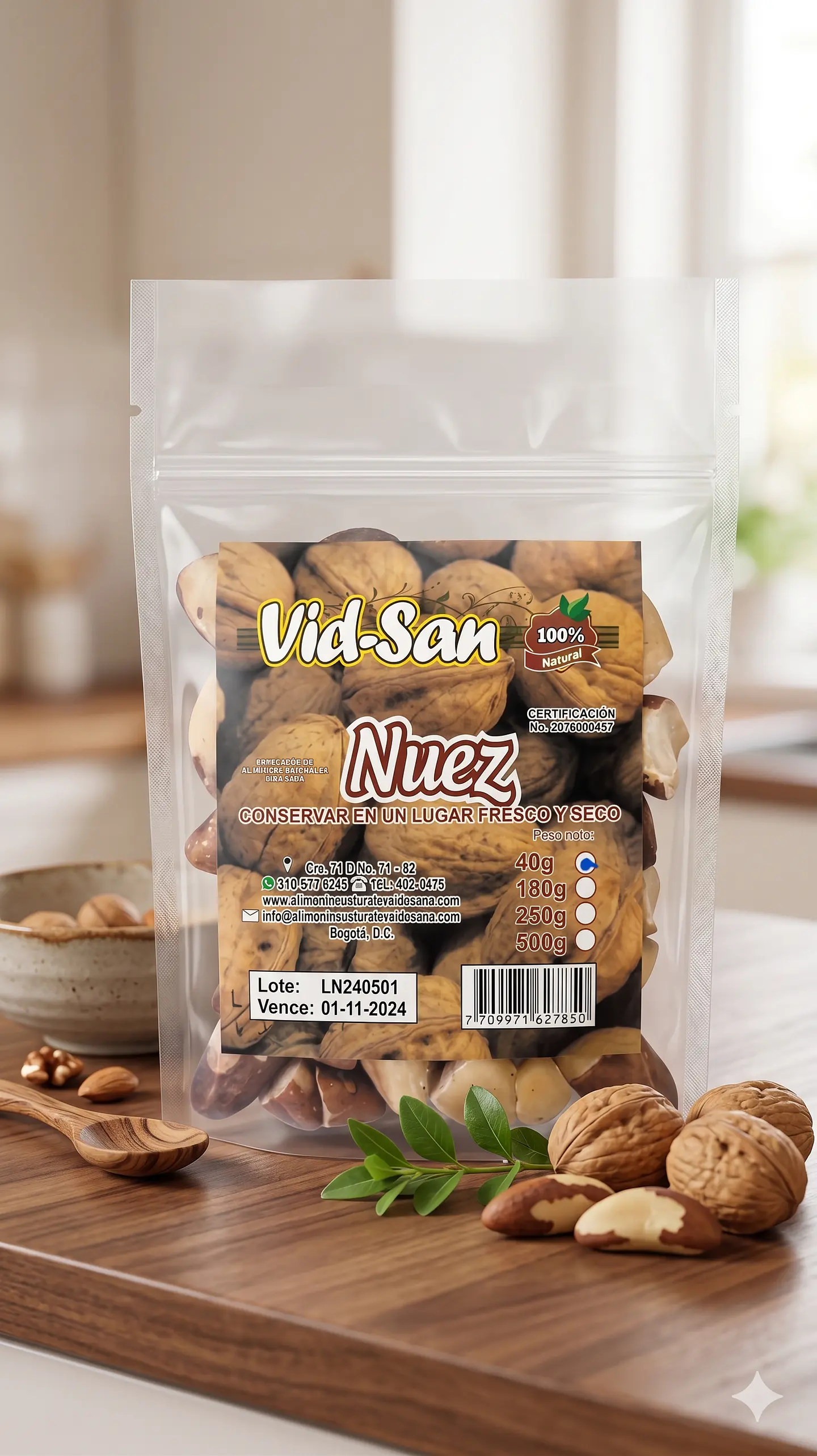 Nuez 40G Alimentos Naturales Vida Sana 1