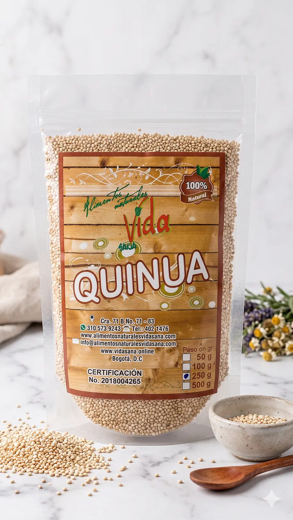 Quinua Pepa 250G Alimentos Naturales Vida Sana 1