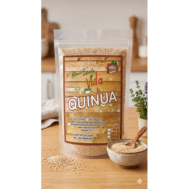 Quinua Pepa 500G Alimentos Naturales Vida Sana