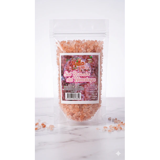 Sal Rosada Himalaya 250G Alimentos Naturales Vida Sana
