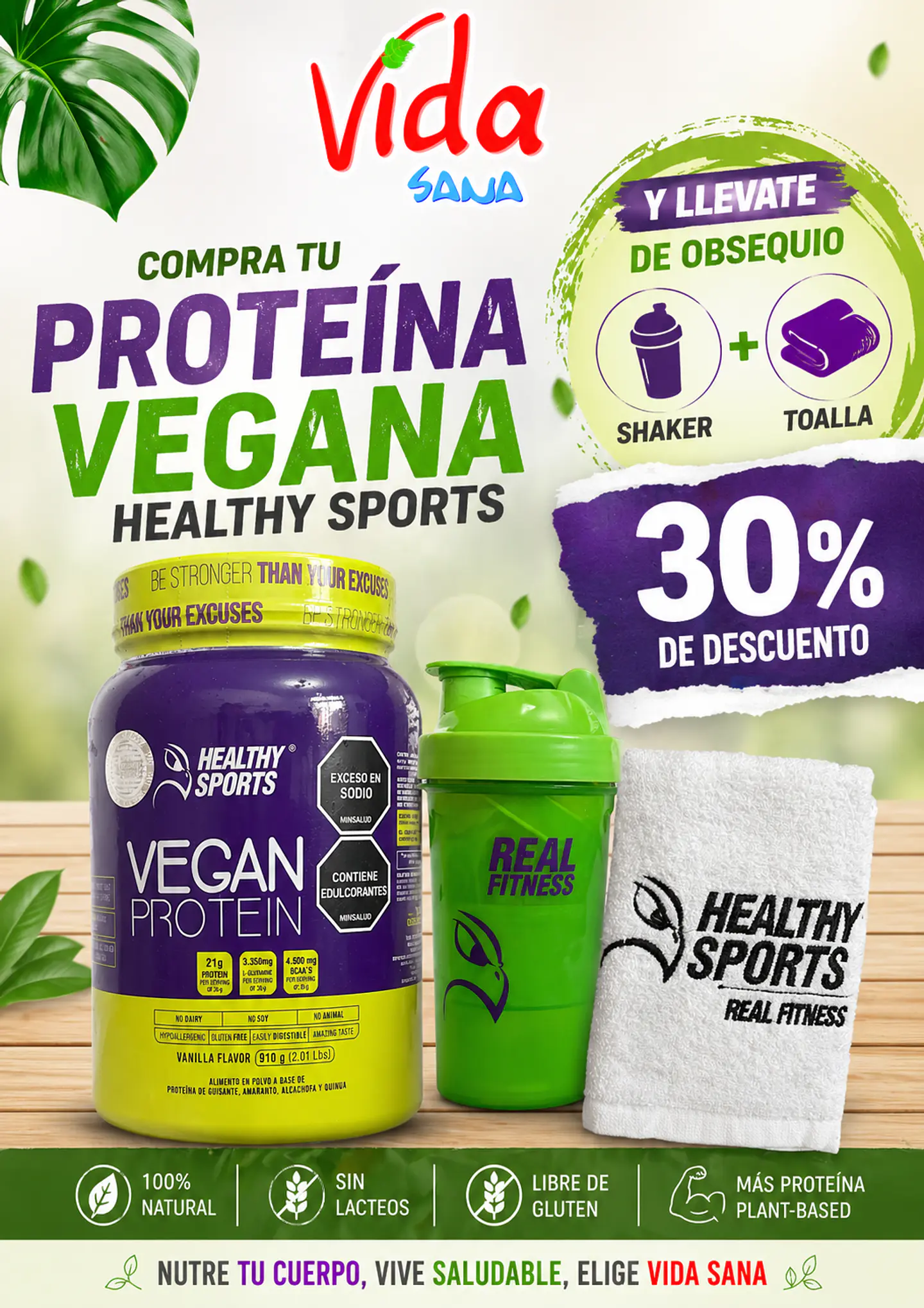 Vegan Protein 910G 30 Servings Healthy Sports 4