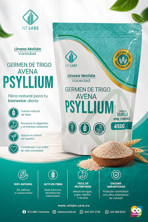 Linaza Germen De Trigo Y Psyllium 450G Nt Labs