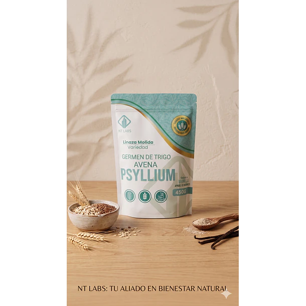 Linaza Germen De Trigo Y Psyllium 450G Nt Labs 2