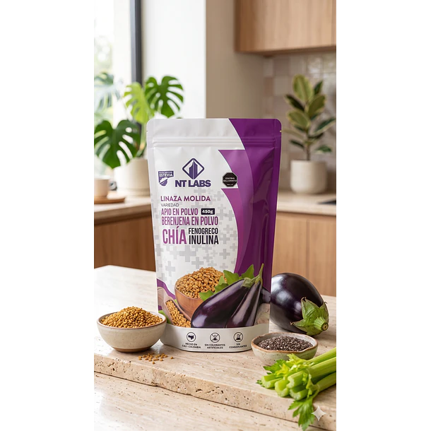 Linaza Chia Berenjena Fenogreco 450g 1