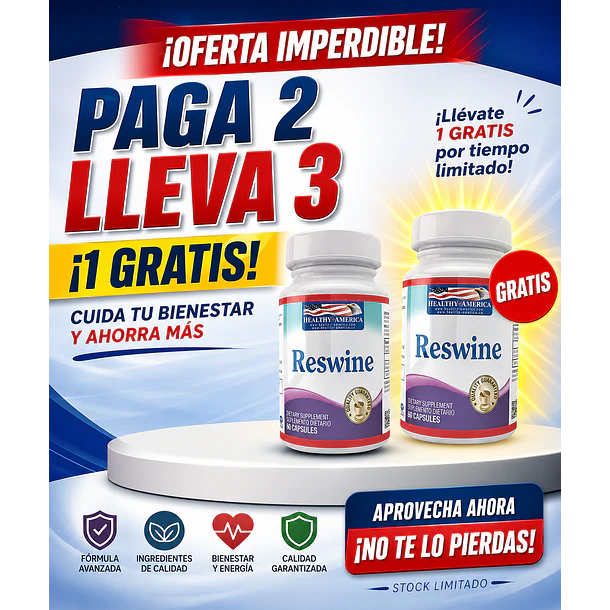 Resveratrol Healthy America Pague 2 Lleve 3 1