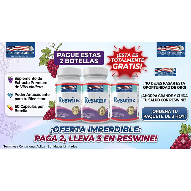 Resveratrol Healthy America Pague 2 Lleve 3 2