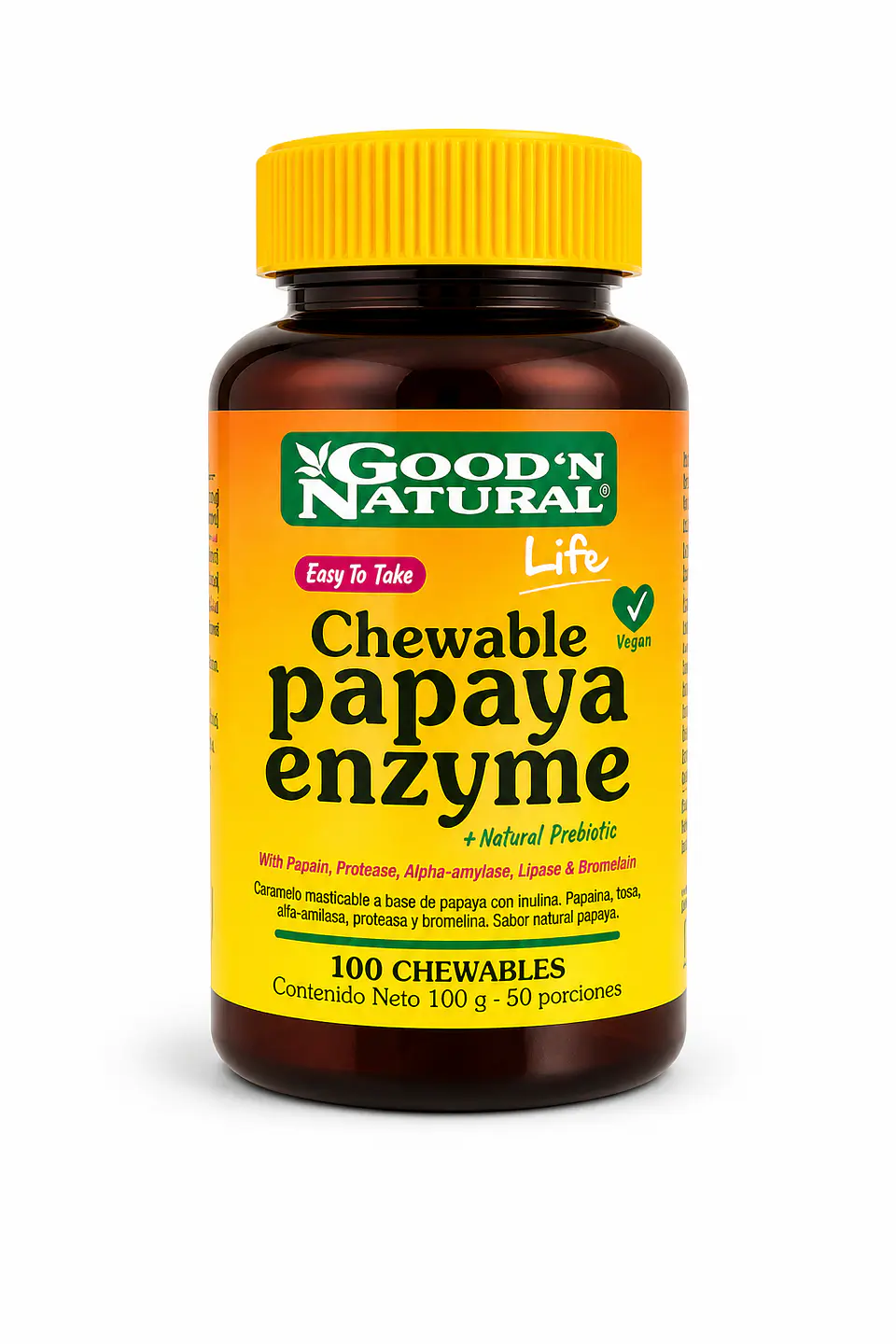 Papaya Enzyme 100Tabletas Good Natural 1