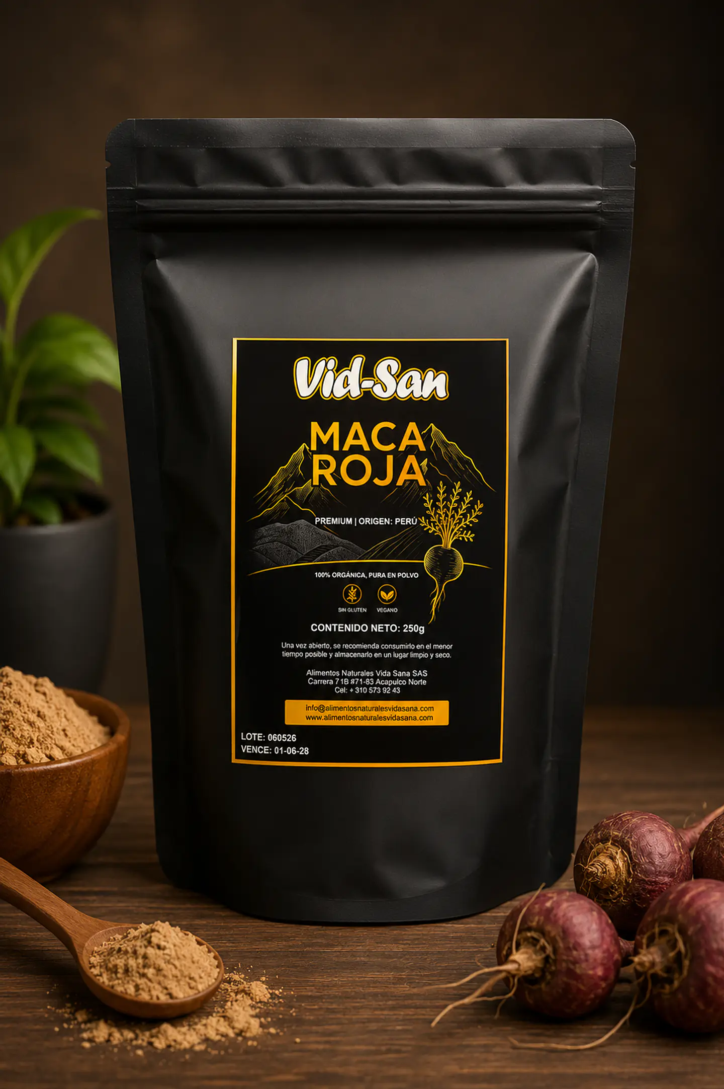 Maca Roja Premium Vid-San 250g 1