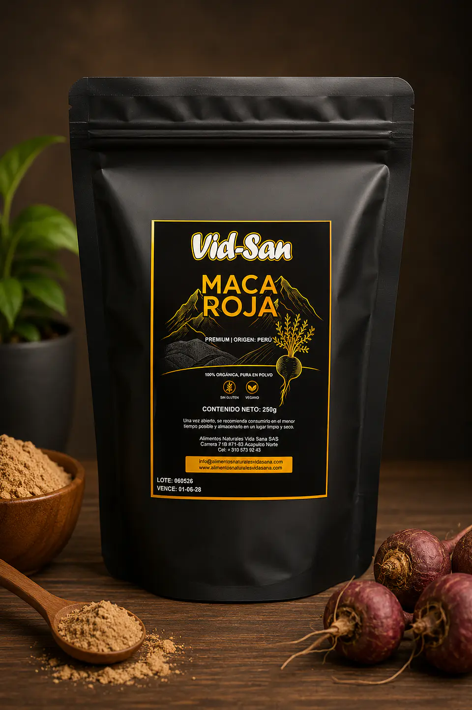 Maca Roja Premium Vid-San 250g 1