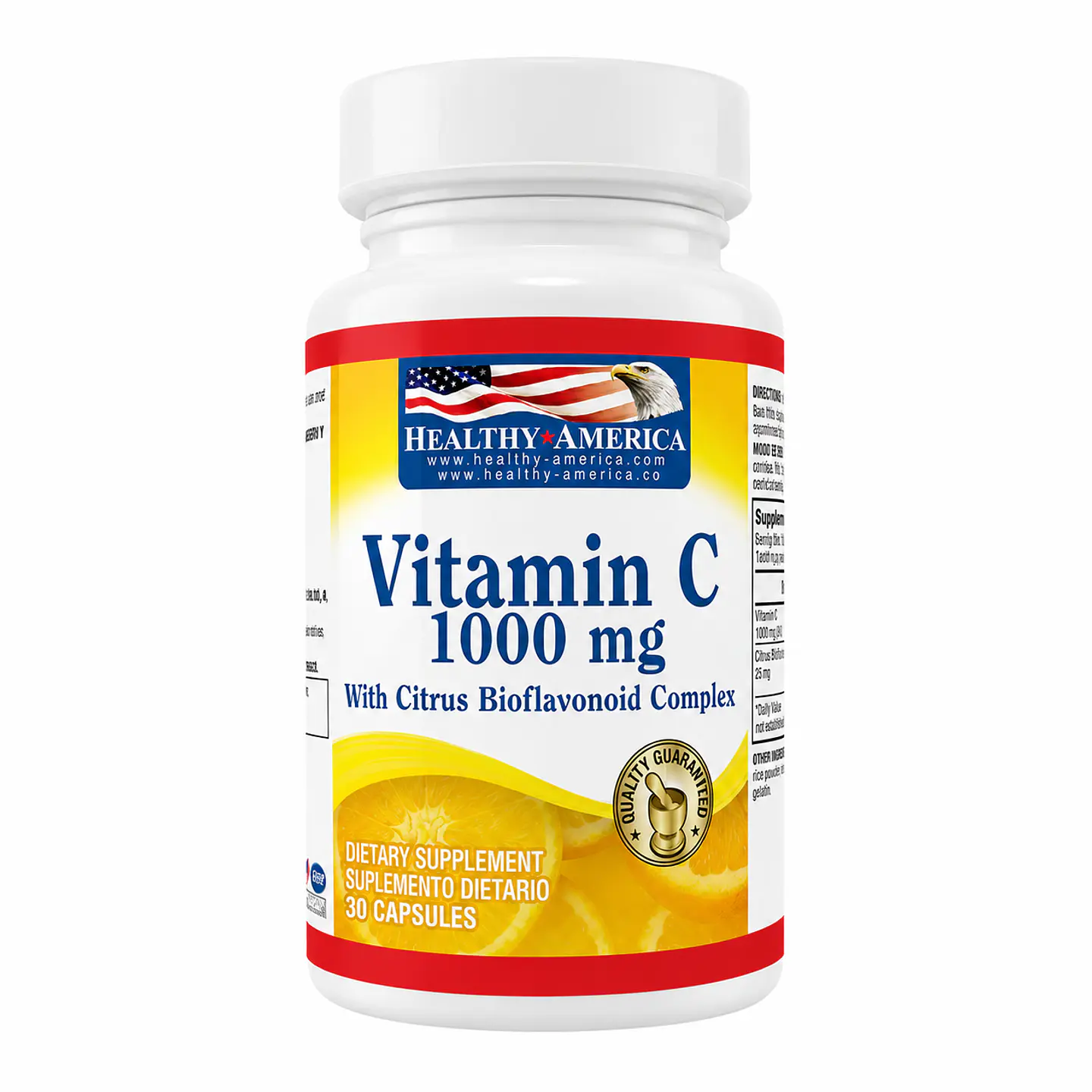 Vitamin C 1000 mg Healthy America 30 Cápsulas 1