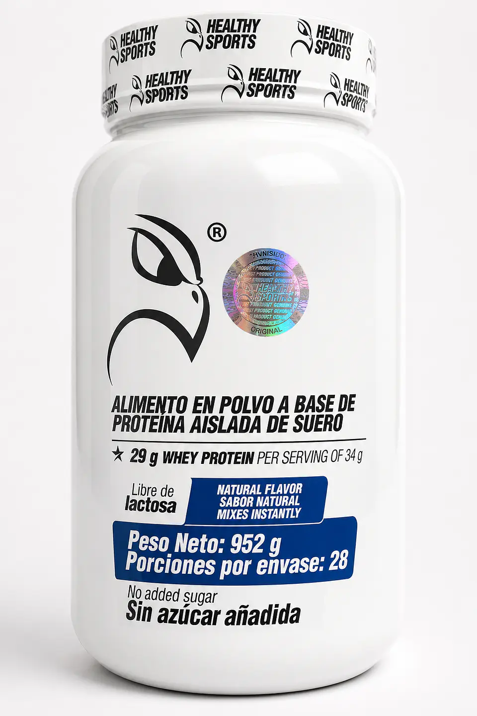 Iso Whey 100% Healthy Sports Natural – Proteína aislada de suero – 952 g 1