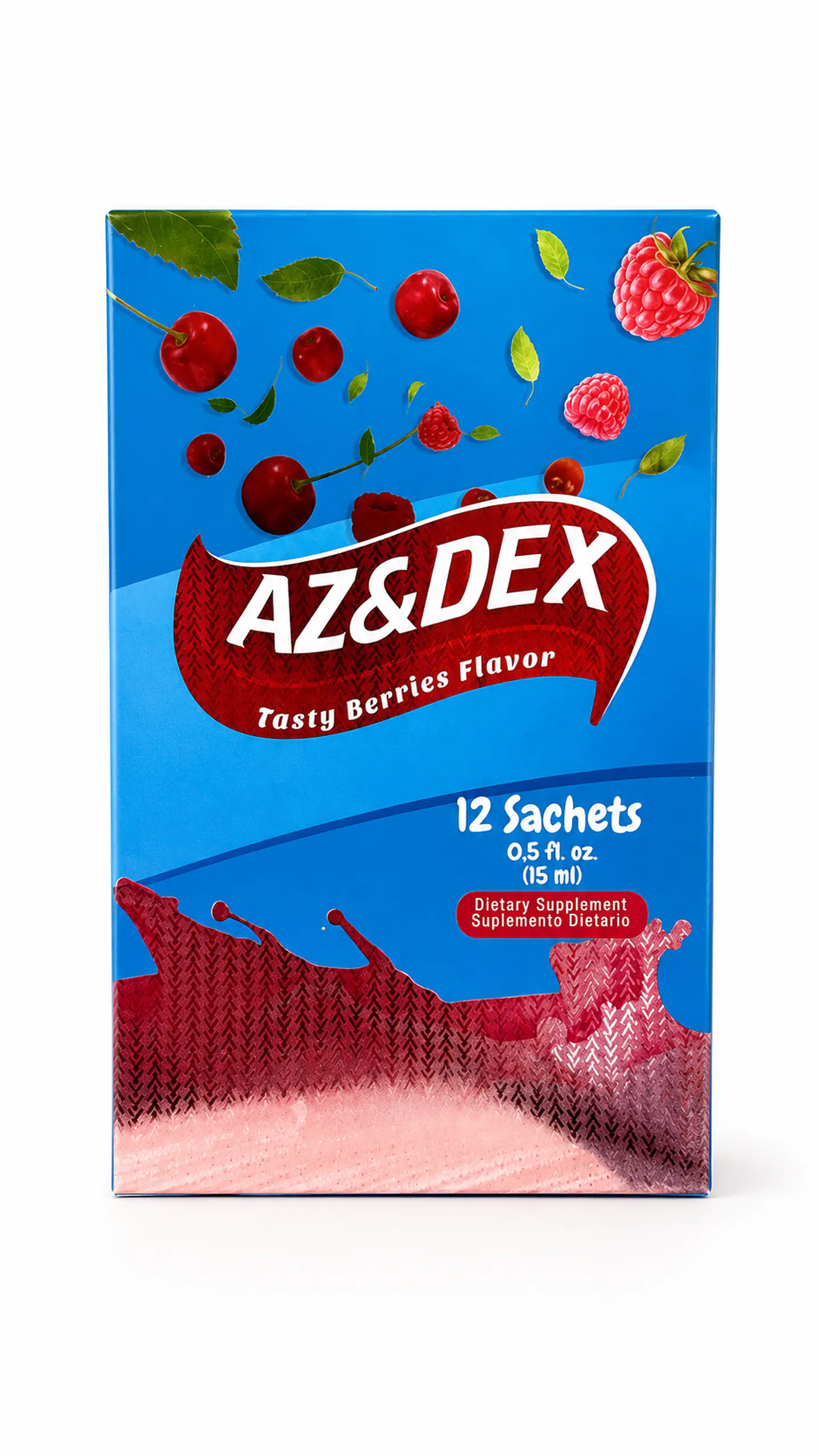 AZ&DEX Tasty Berries Flavor – 12 Sachets de 15 ml 1