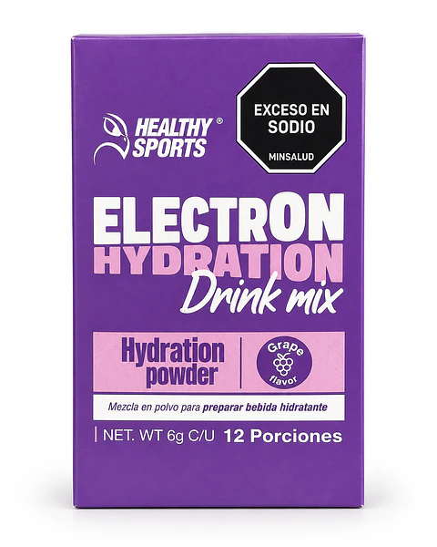 Electron Hydration Drink Mix Healthy Sports – Sabor Uva – 12 porciones
