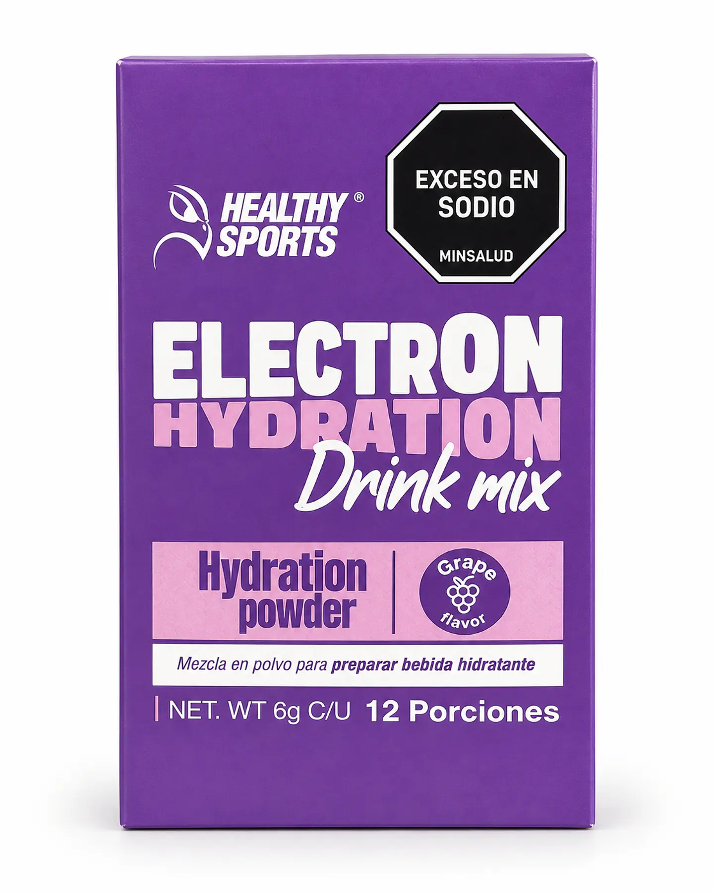 Electron Hydration Drink Mix Healthy Sports – Sabor Uva – 12 porciones 1