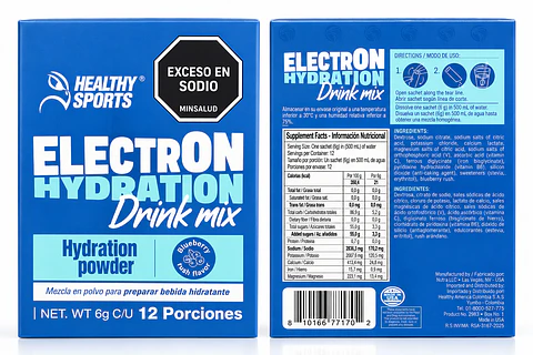 Electron Hydration Drink Mix Healthy Sports – Blueberry Rush – 12 Sachets
